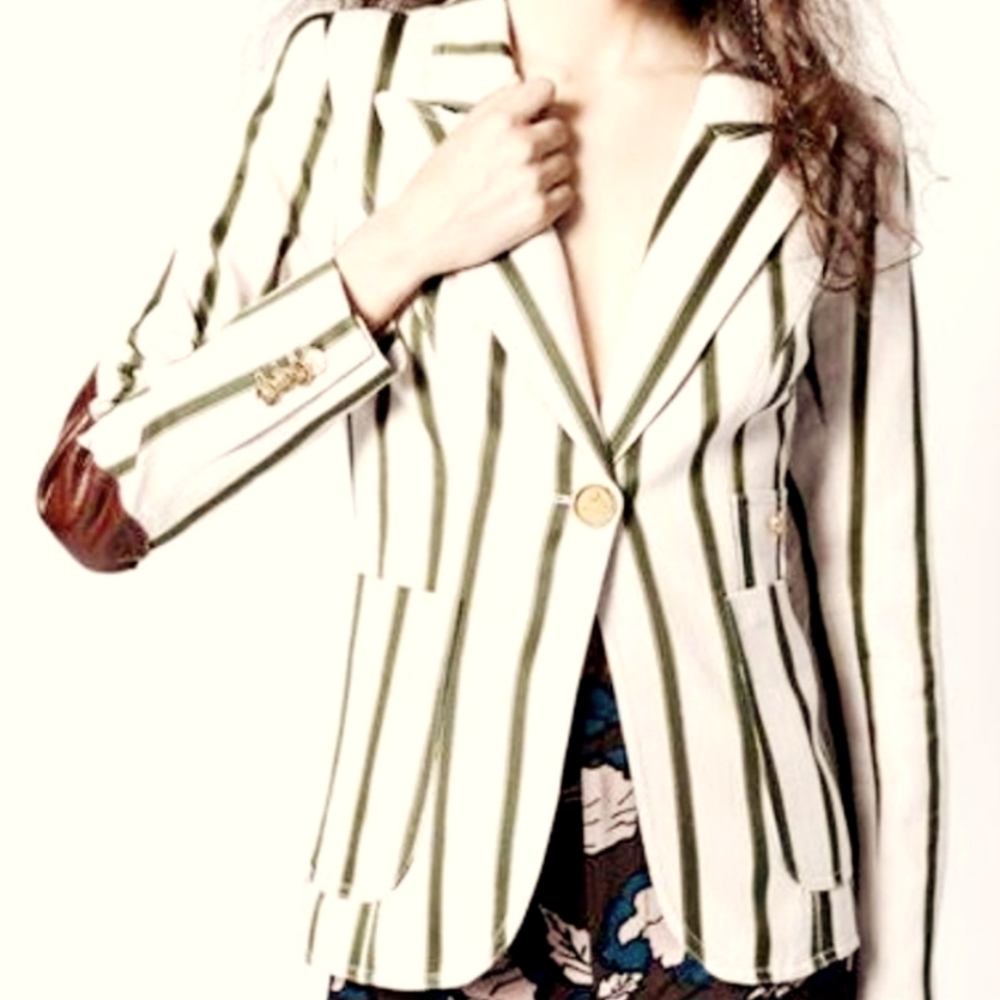 Smythe Duchess Patch Pocket Striped Blazer